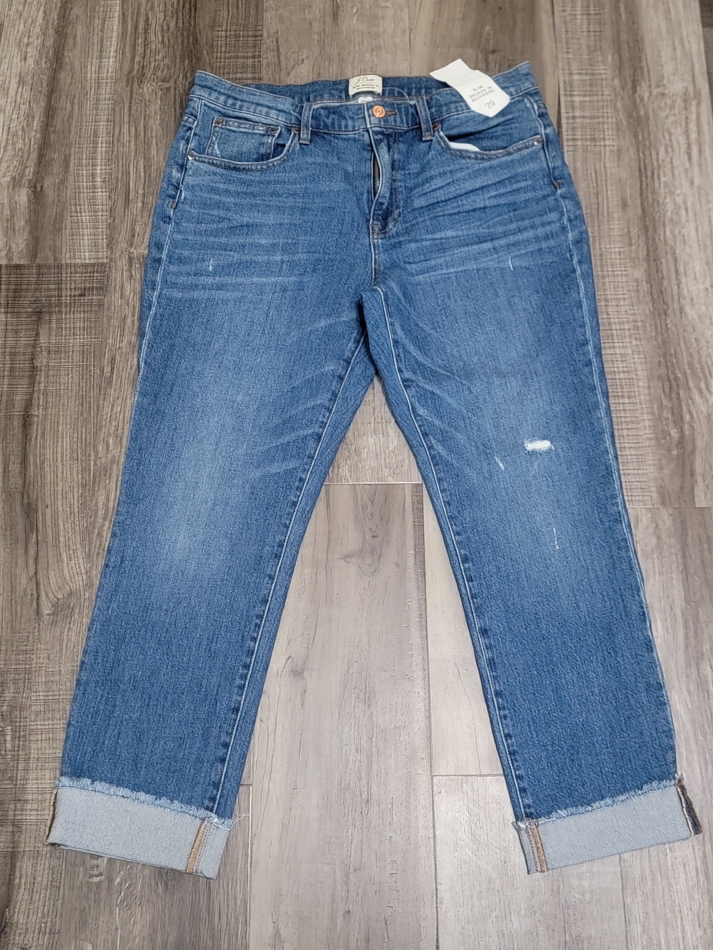 J. Crew Slim Broken In Boyfriend Jeans Rolled Cuff
